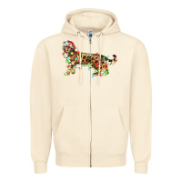 Sandshell christmas bengal cat Zipper Hoodie - LillyAllenDesigns