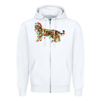 White christmas bengal cat Zipper Hoodie - LillyAllenDesigns