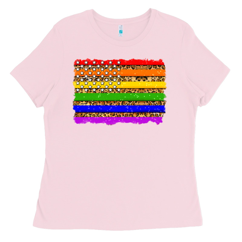 Lgbtq And Usa Flag Ladies Tee by Zillion Design Studio | Teevron