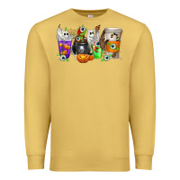 Antique Gold Halloween Coffee Cups Premium Sweatshirt - texasbilliewilder