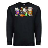 Black Halloween Coffee Cups Premium Sweatshirt - texasbilliewilder