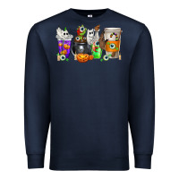 Navy Halloween Coffee Cups Premium Sweatshirt - texasbilliewilder