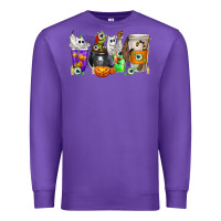 Purple Halloween Coffee Cups Premium Sweatshirt - texasbilliewilder