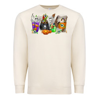 Sandshell Halloween Coffee Cups Premium Sweatshirt - texasbilliewilder