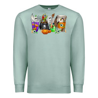 Seafoam Halloween Coffee Cups Premium Sweatshirt - texasbilliewilder