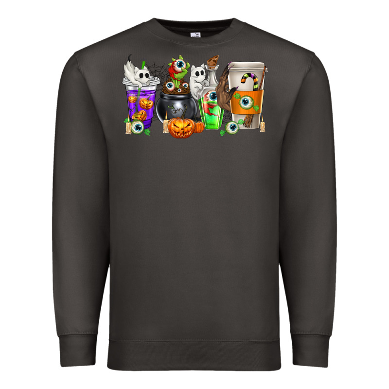 Halloween Coffee Cups Premium Sweatshirt by texasbilliewilder | Teevron