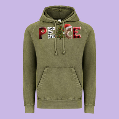 Peace Christmas Vintage Hoodie Designed By Adodesignshop