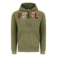 Vintage Olive peace christmas Vintage Hoodie - AdoDesignShop