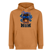 Meerkat Cheer Mom Afro Messy Bun Heavyweight Hoodie - texasbilliewilder