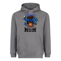 Storm Cheer Mom Afro Messy Bun Heavyweight Hoodie - texasbilliewilder
