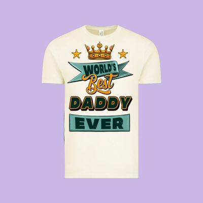 World's Best Daddy Ever Vintage Tee Designed By Jasminsmagicworld
