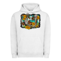 Pigment Lunar Rock western leopard cowhide turquoise background horse Urban Hoodie - OliviaCreatesArt