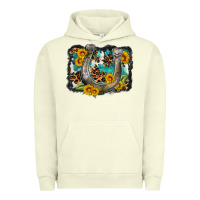 Pigment Pistachio western leopard cowhide turquoise background horse Urban Hoodie - OliviaCreatesArt