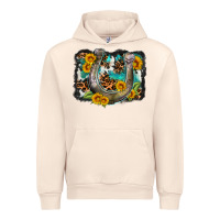 Sandshell western leopard cowhide turquoise background horse Urban Hoodie - OliviaCreatesArt