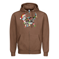 Chestnut christmas american shorthair cat Zipper Hoodie - LillyAllenDesigns