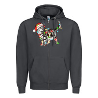 Smoke christmas american shorthair cat Zipper Hoodie - LillyAllenDesigns