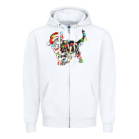 White christmas american shorthair cat Zipper Hoodie - LillyAllenDesigns