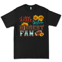 Black little sister biggest fan american football Premium Tee - HRA Design Shop