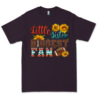Plum little sister biggest fan american football Premium Tee - HRA Design Shop