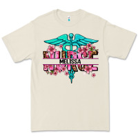 Bone floral nurse custom name Premium Tee - AdoDesignShop