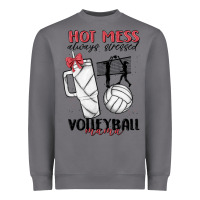 Storm hot mess always stressed volleyball mama Heavyweight Sweatshirt - MaliasSmallBusiness