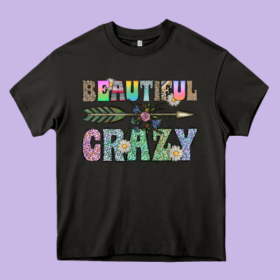 Beautiful Crazy Heavy Core Tee Designed By Cowhidedigitalart