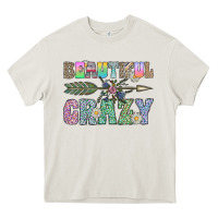 Cream beautiful crazy Heavy Core Tee - CowhideDigitalArt