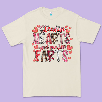 Stealin Hearts And Makin Farts Premium Tee Designed By Racoondesign