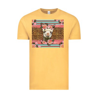 Vintage Mustard llama and roses glitter Vintage Tee - LillyAllenDesigns