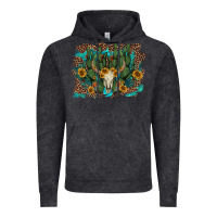 Vintage Black leopard bull skull cactus sunflowers Vintage Hoodie - AdoDesignShop