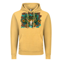 Vintage Mustard leopard bull skull cactus sunflowers Vintage Hoodie - AdoDesignShop