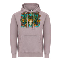 Vintage Zinc leopard bull skull cactus sunflowers Vintage Hoodie - AdoDesignShop