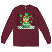 Burgundy may the luck of the irish be with you Long Sleeve Tee - MaliasSmallBusiness
