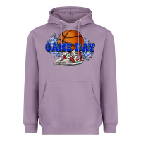 Lavender Game day Basketball Heavyweight Hoodie - NancyCooperArtShop