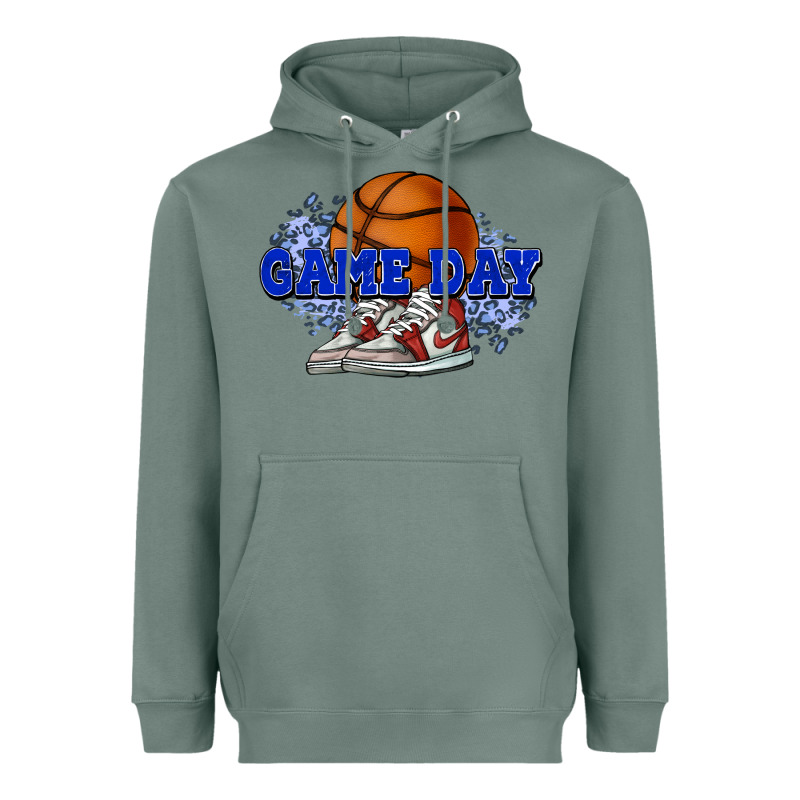 Game Day Basketball Heavyweight Hoodie by NancyCooperArtShop | Teevron
