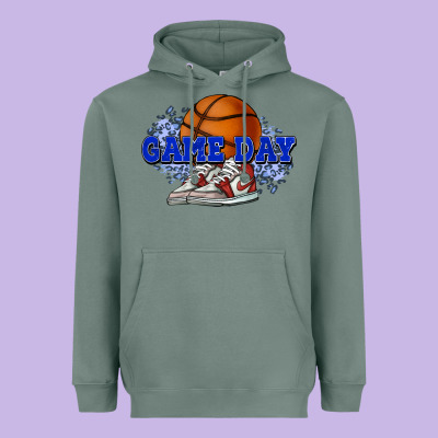 Game Day Basketball Heavyweight Hoodie Designed By Nancycooperartshop