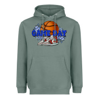 Sage Game day Basketball Heavyweight Hoodie - NancyCooperArtShop