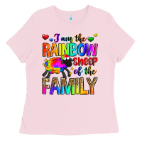 Bubblegum Pink i am the rainbow sheep of the family Ladies Tee - Zillion Design Studio