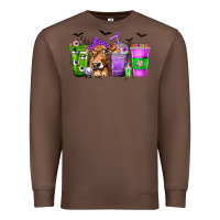 Chestnut Coffee Cups with Cow and Halloween Premium Sweatshirt - texasbilliewilder