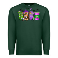 Sports Green Coffee Cups with Cow and Halloween Premium Sweatshirt - texasbilliewilder