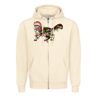 Sandshell christmas christmas maine coon cat cat Zipper Hoodie - LillyAllenDesigns