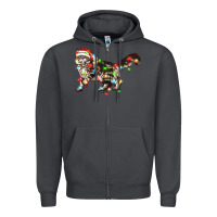 Smoke christmas christmas maine coon cat cat Zipper Hoodie - LillyAllenDesigns