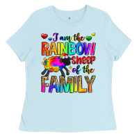 Baby Blue i am the rainbow sheep of the family Ladies Tee - Zillion Design Studio