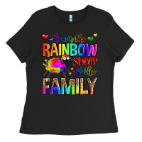 Black i am the rainbow sheep of the family Ladies Tee - Zillion Design Studio