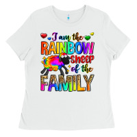 White i am the rainbow sheep of the family Ladies Tee - Zillion Design Studio