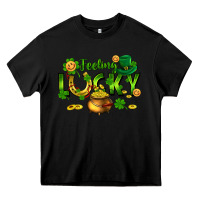 Black feeling lucky Heavy Core Tee - FaDigitalArtStudio