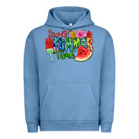 Pigment Pebble Blue Sweet summer time Urban Hoodie - FaDigitalArtStudio