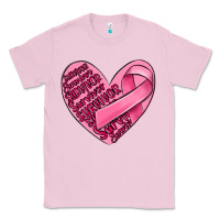 Bubblegum Pink heart breast cancer Classic Tee - MaliasSmallBusiness