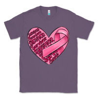 Lavender heart breast cancer Classic Tee - MaliasSmallBusiness