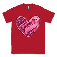 Red heart breast cancer Classic Tee - MaliasSmallBusiness
